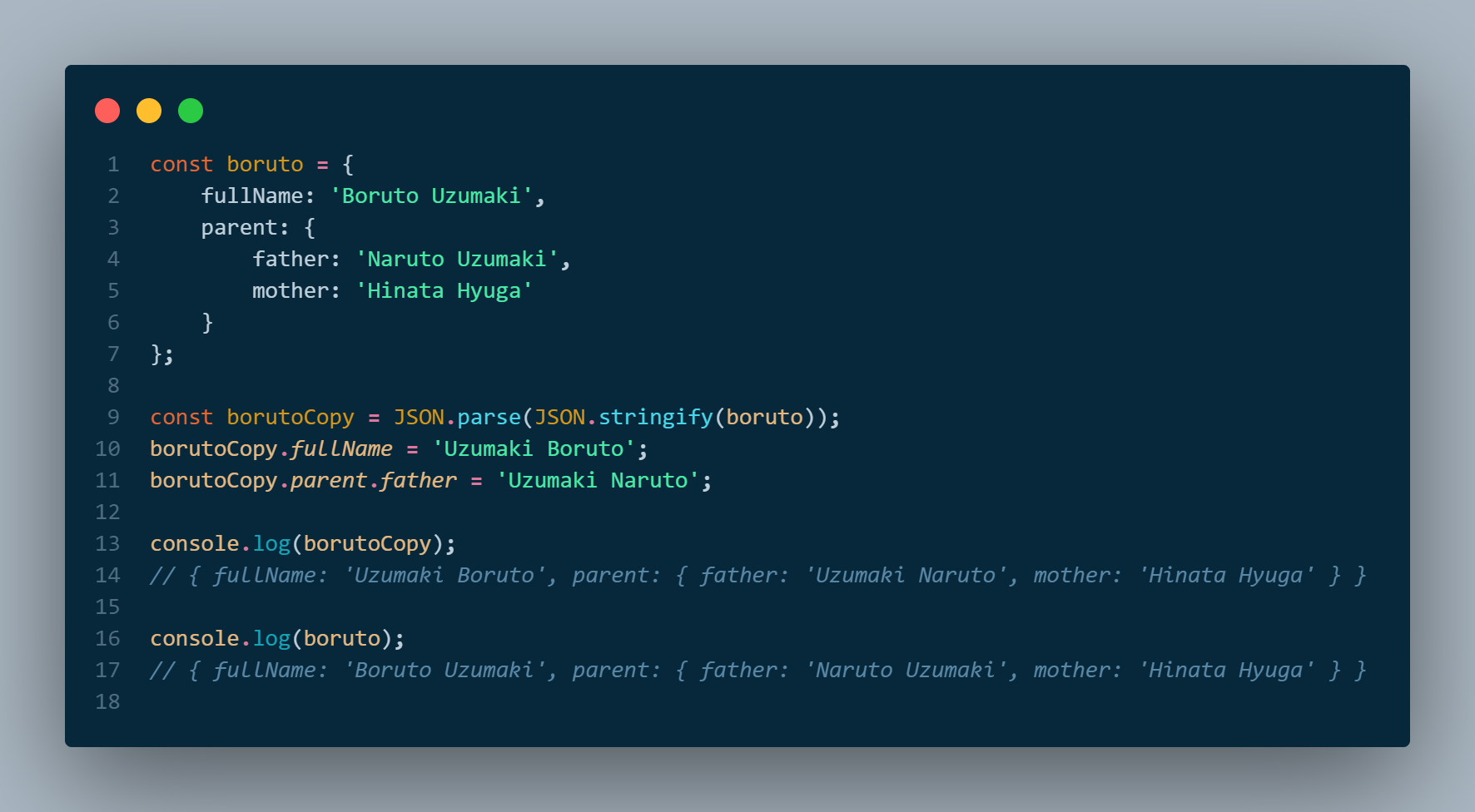 Deep Copy Code Snippet