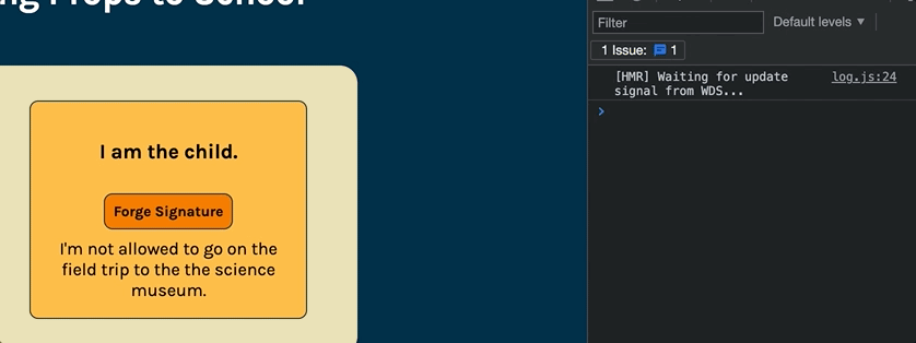 A child can't change props