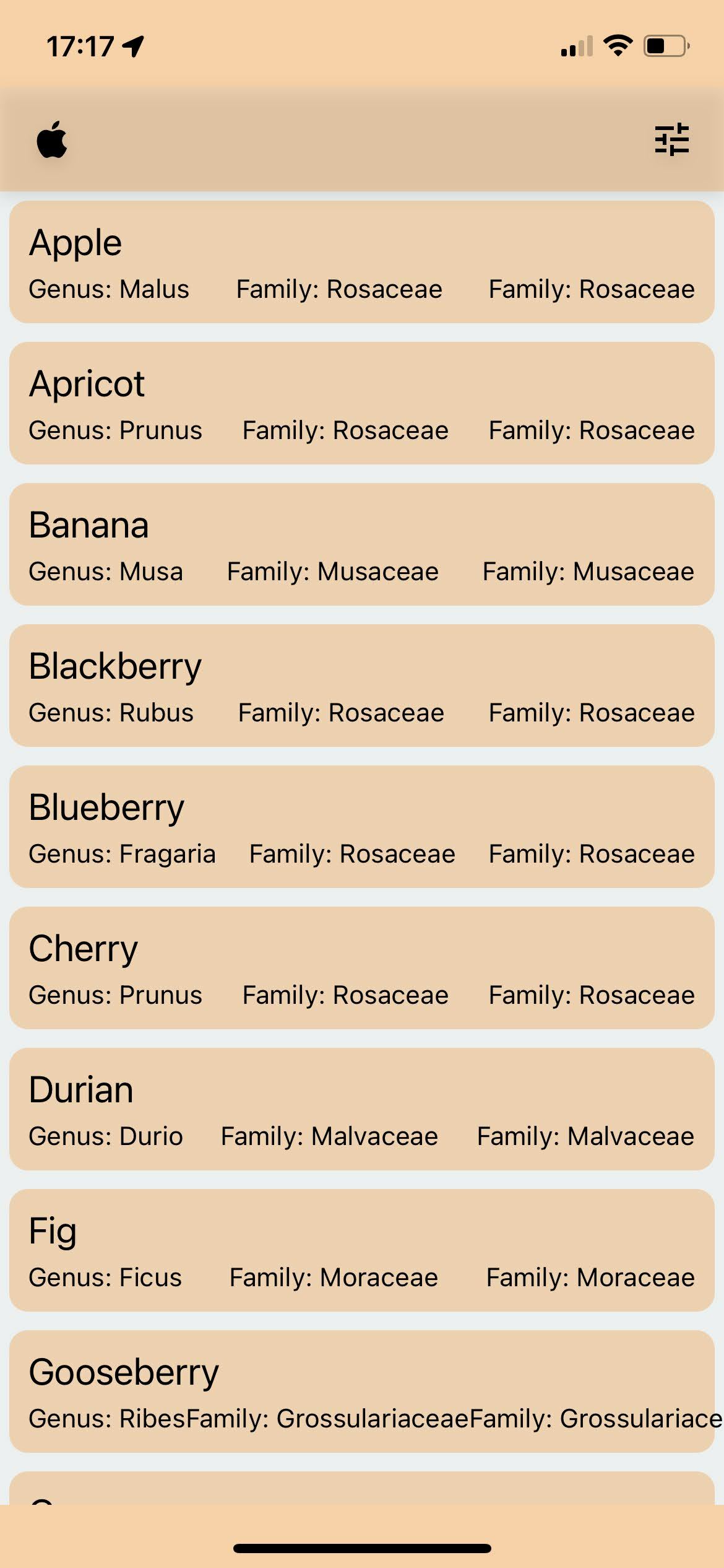 Main view of our application