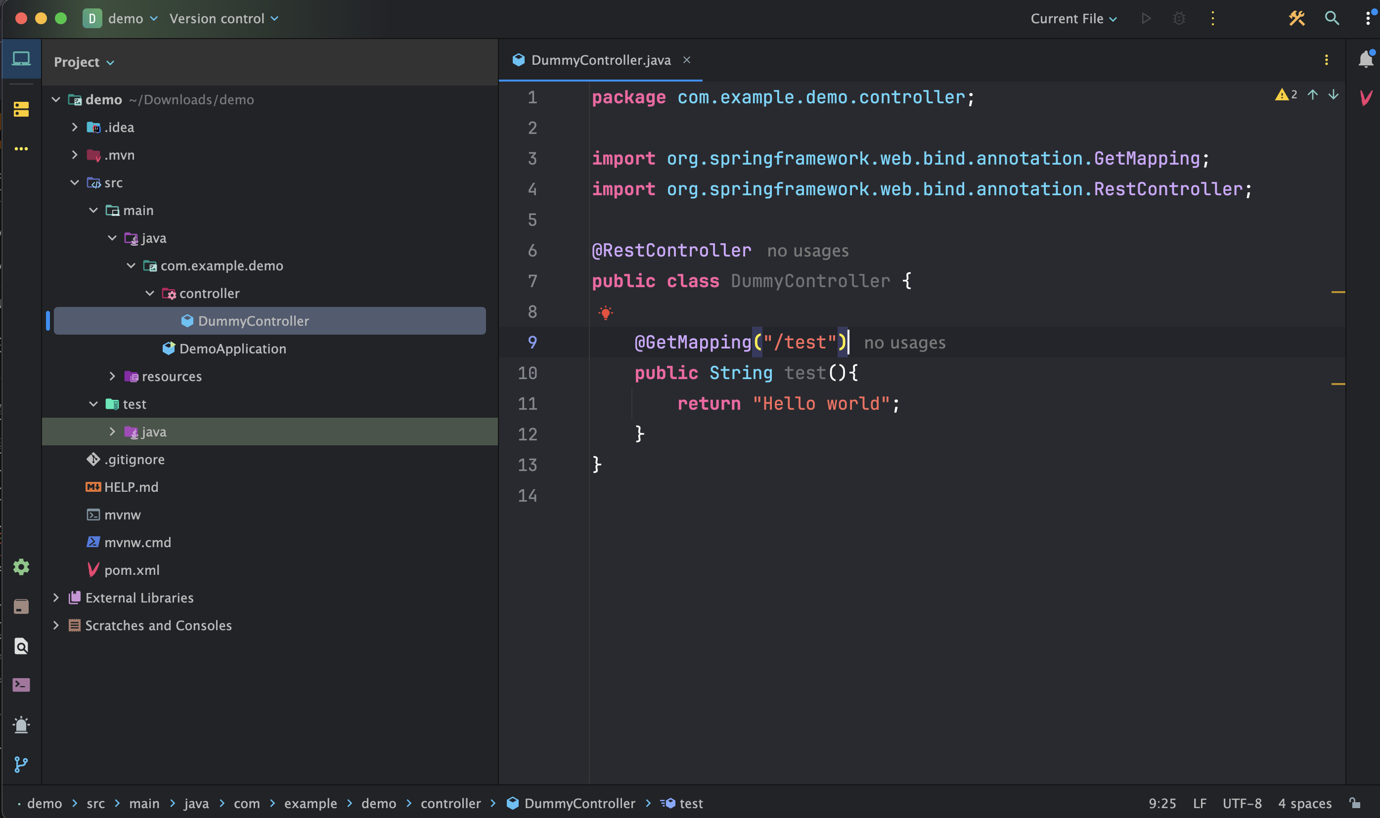 DummyController.java