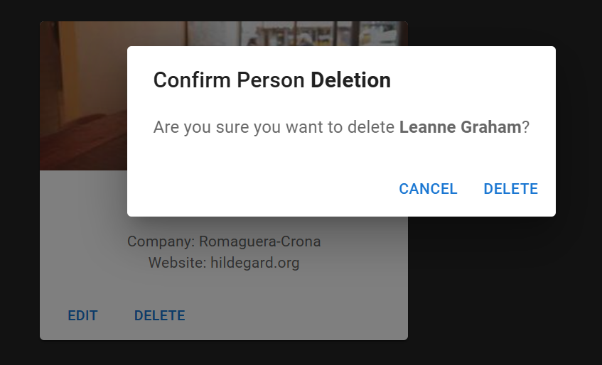 Dialogo de confirmación con bold