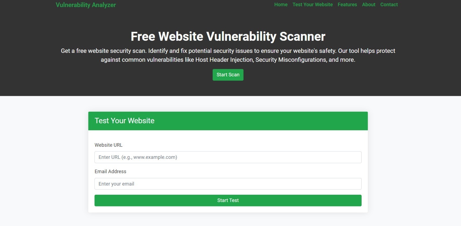 ![Screenshot of the Website Security Checker tool homepage at https://free.pentesttesting.com/