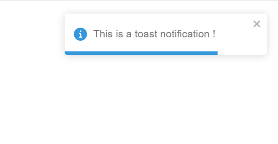 info notification react toastify