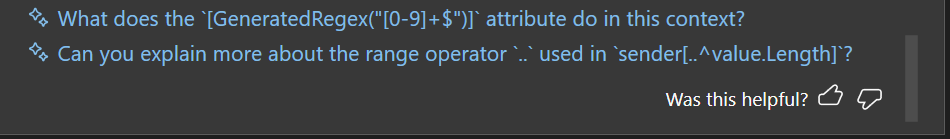 Helpful information at bottom of explain dialog