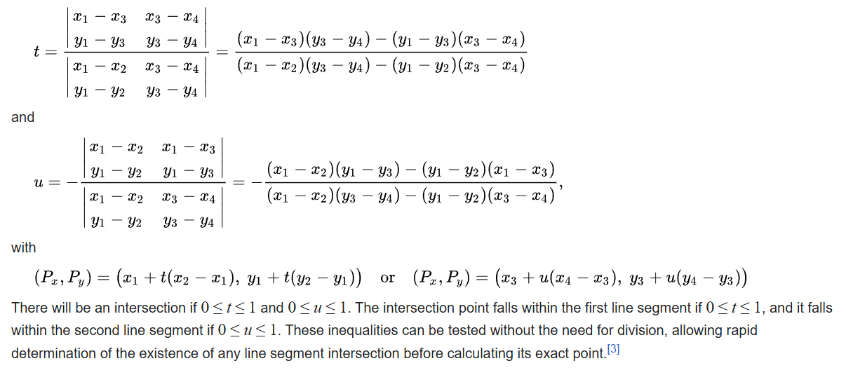 Line intersection mathematics