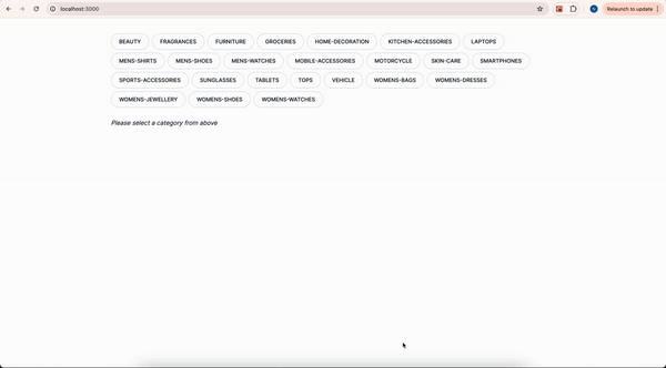 React:Category List Example