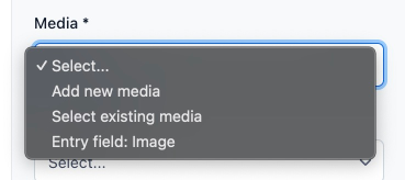Sidebar - Media Selection