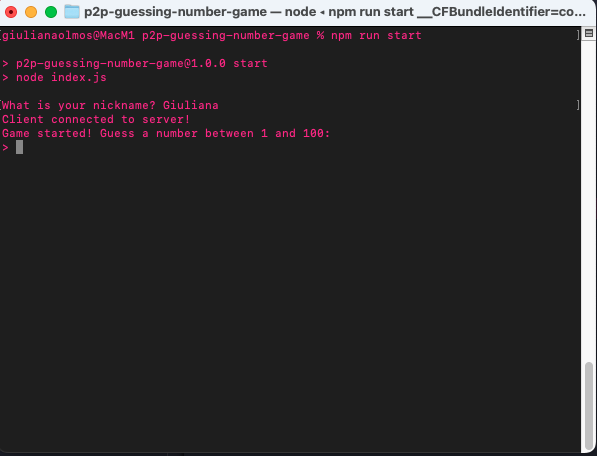 The first player joins the game