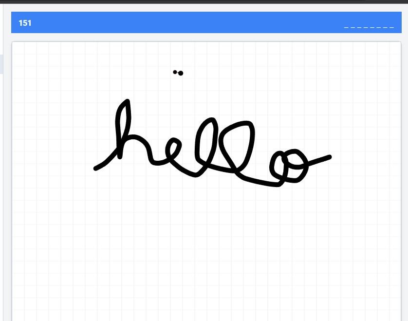 Image of a drawing written hello in apple style