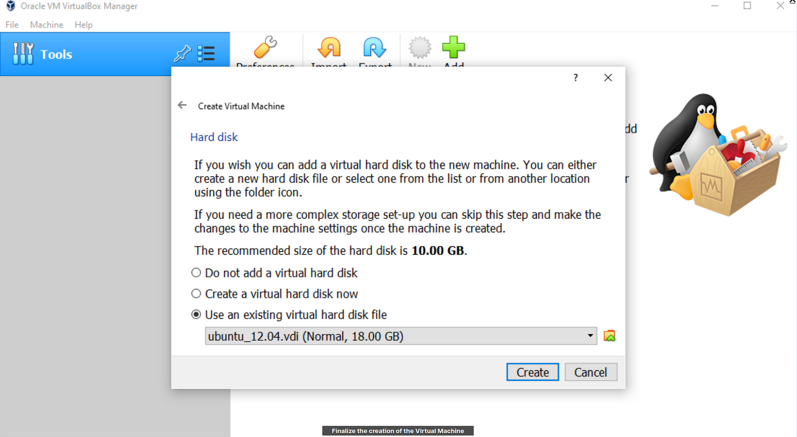 Choosing Hard Disk Type in VM