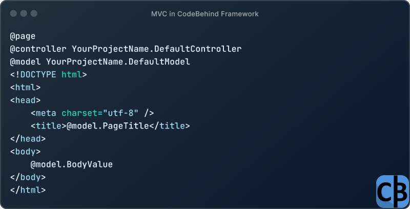 MVC in CodeBehind Framework