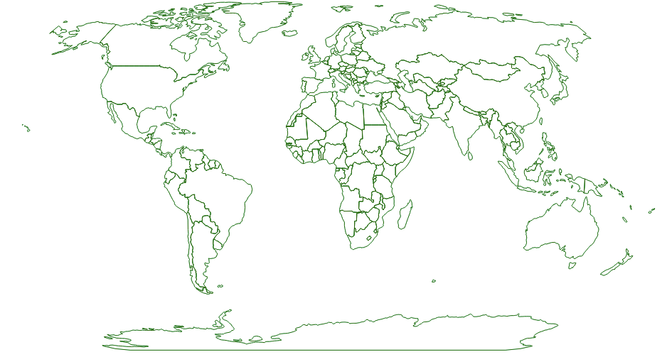 Simple styled world map
