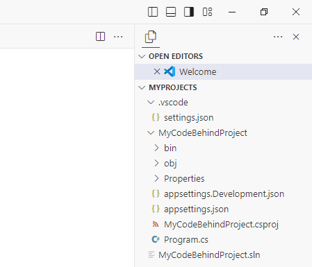 Explorer in Visual Studio Code
