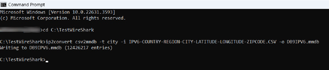 CSV to MMDB conversion