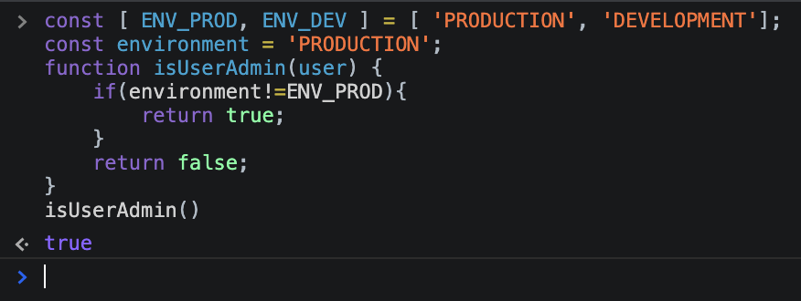 Copying the above code into a browser console gives us an unexpected result!