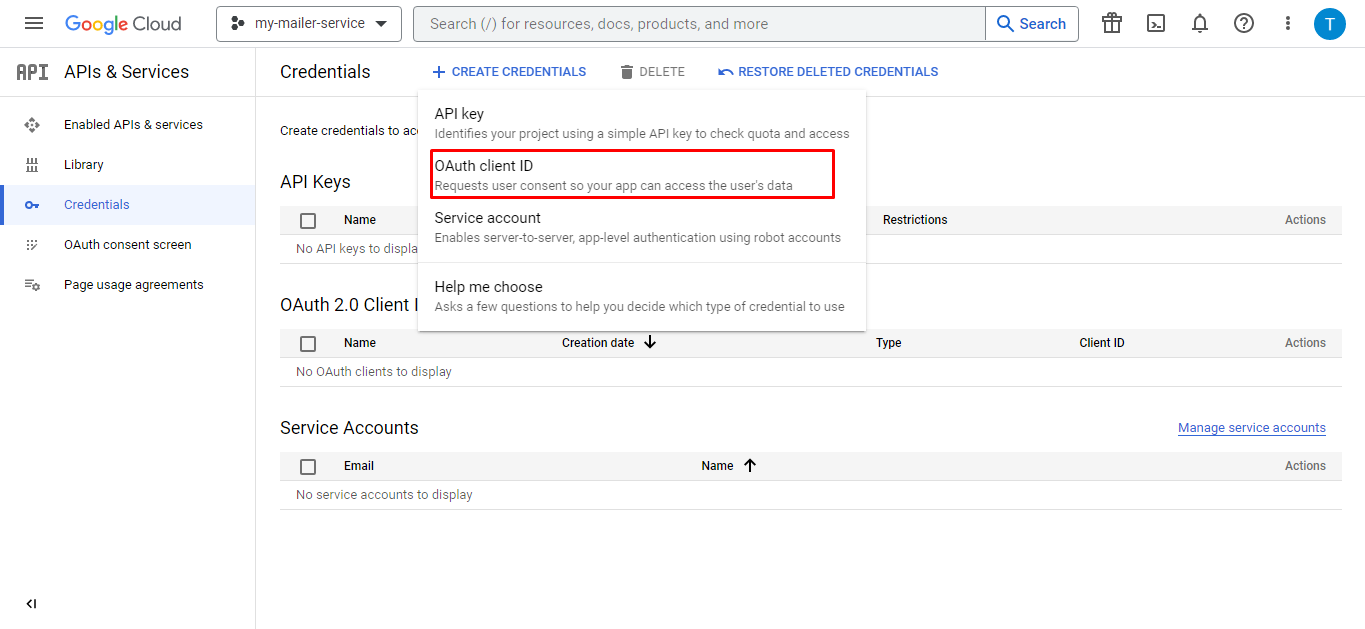 OAuth Client ID configuration (1)