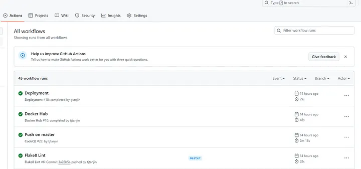 GitHub Actions Results