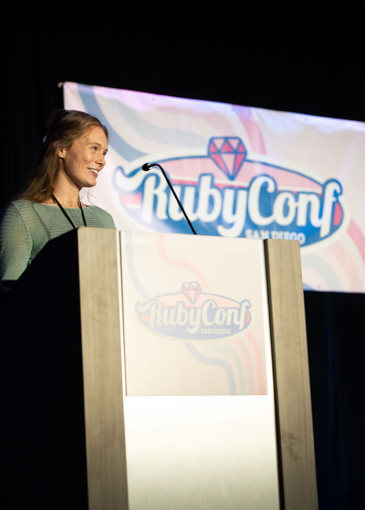 Me giving my lightning talk