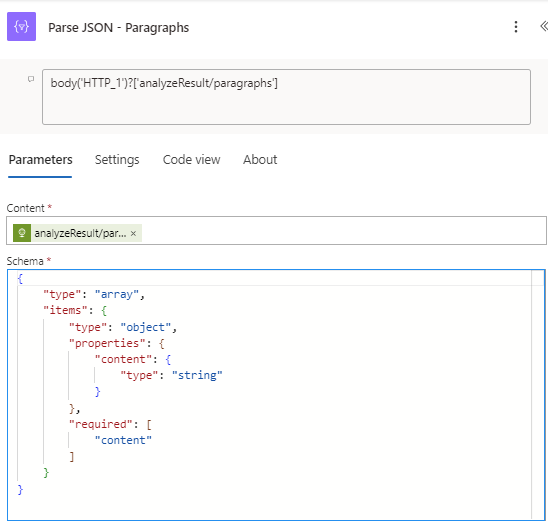 Parse JSON - Paragraphs