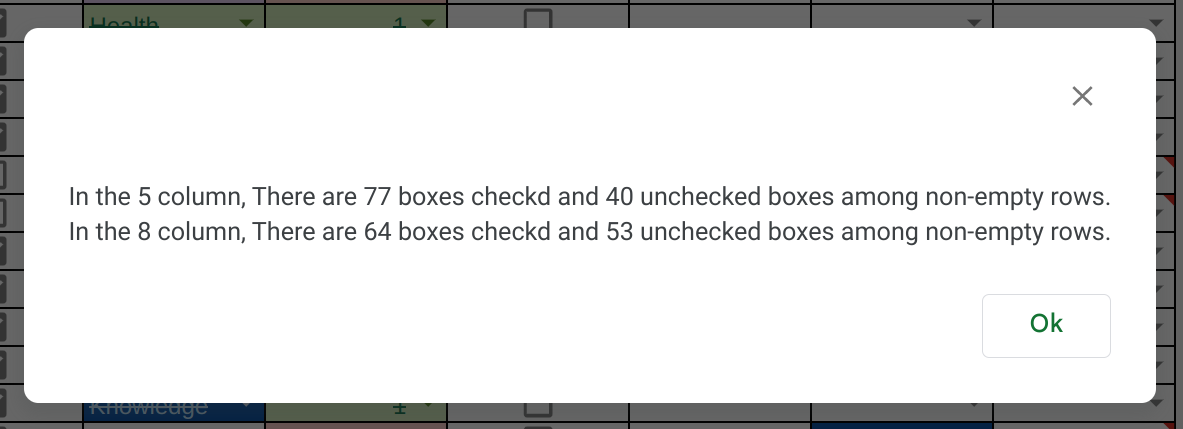 Count Checkbox Result