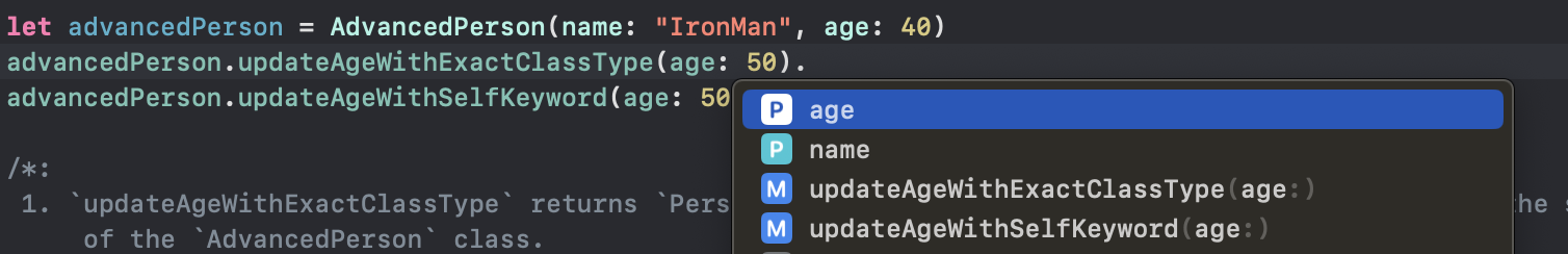 updateAgeWithExactClassType