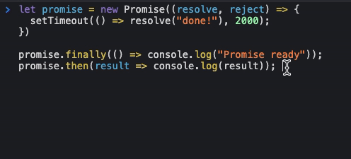 resolved promise finally demo