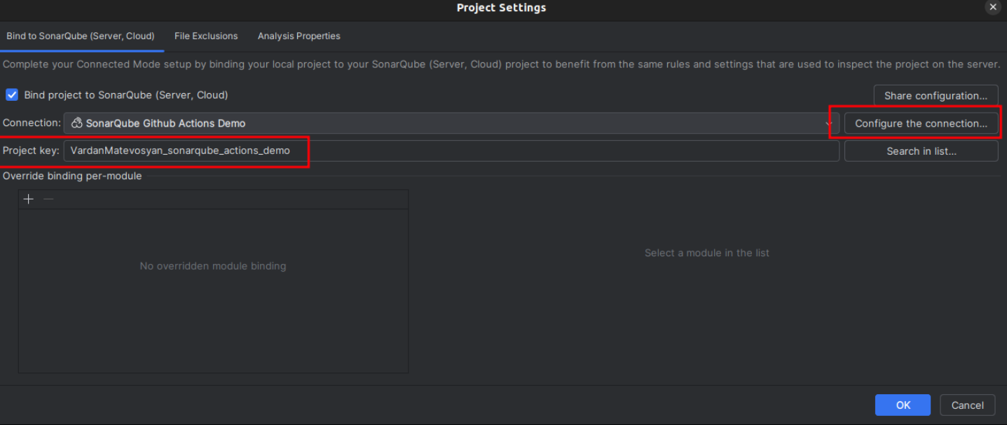 IntelliJ SonarQube plugin configuration 1