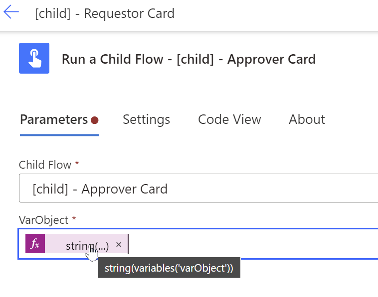 Child - Approver Card