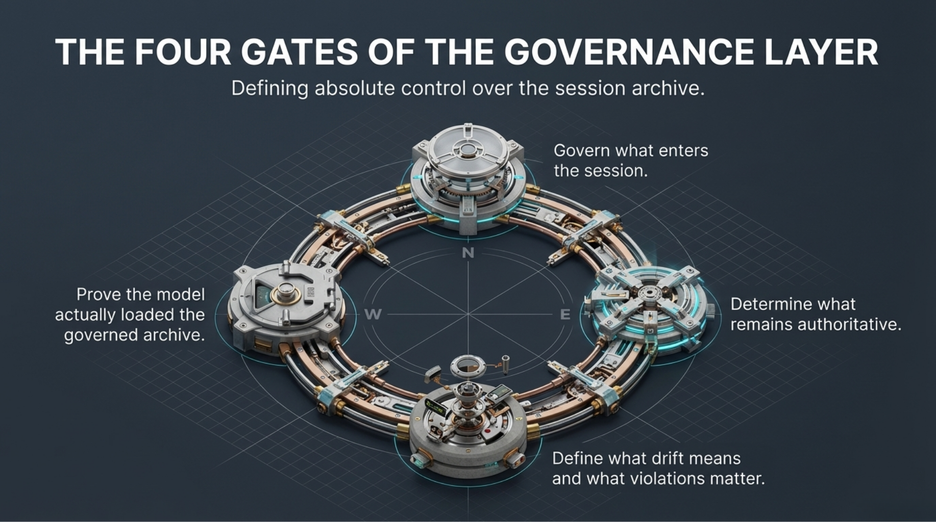 The four gates of the governance layer