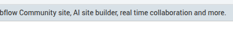 screenshot with text: Al site builder, real time collaboration and more