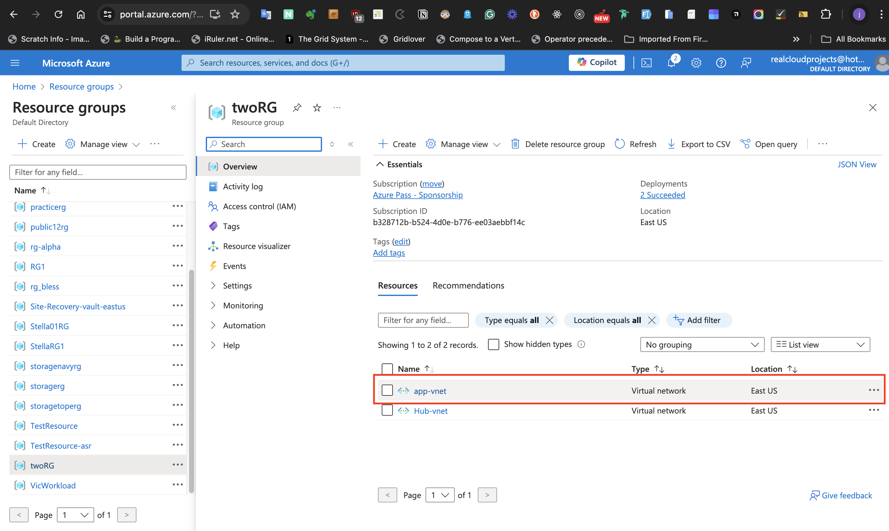 app-vnet virtual network