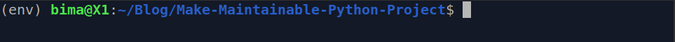 terminal on activated virtual environtment