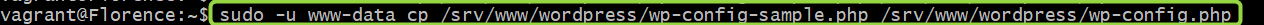 Copy WordPress Sample Config file