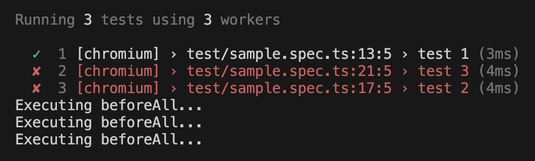 3 workers, fully parallel