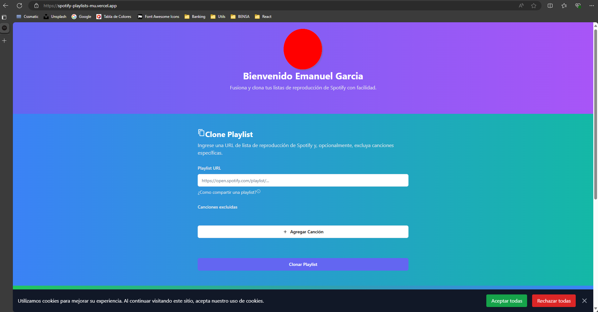 Mesage de Bienvenida