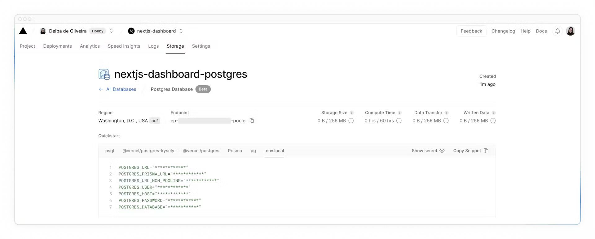 Get the secrets for env