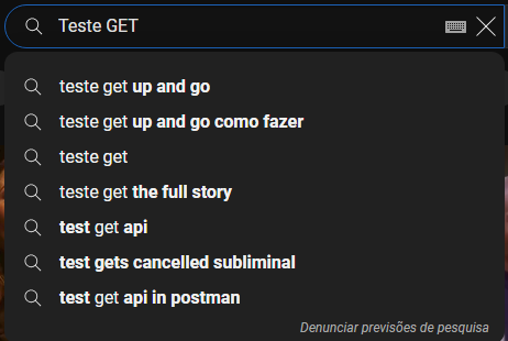 searching for "Test GET"