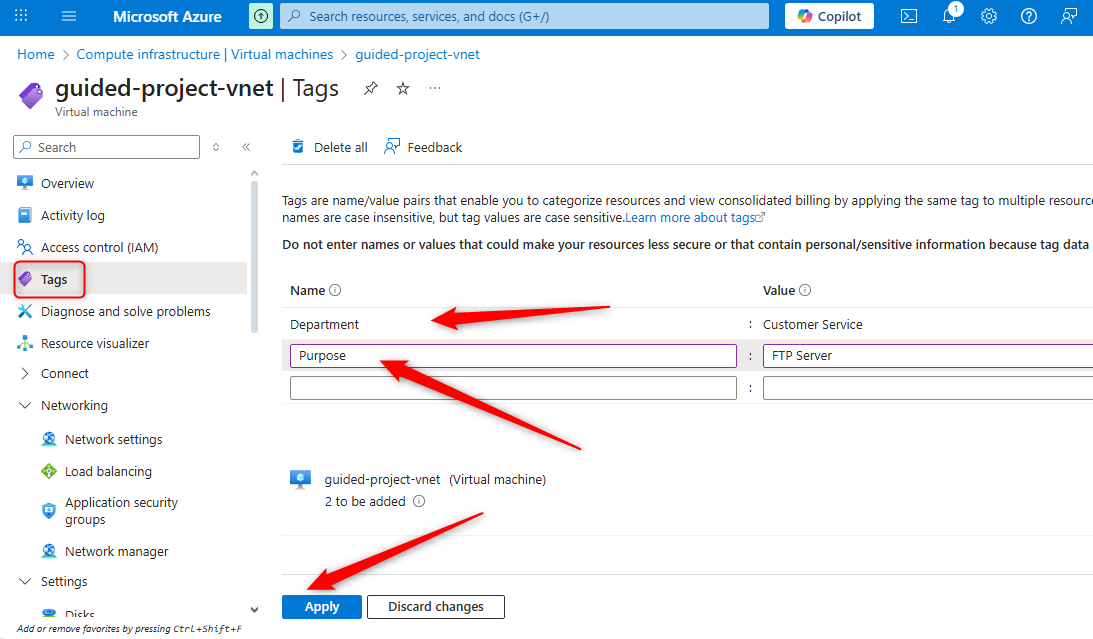 태그 추가 스크린샷