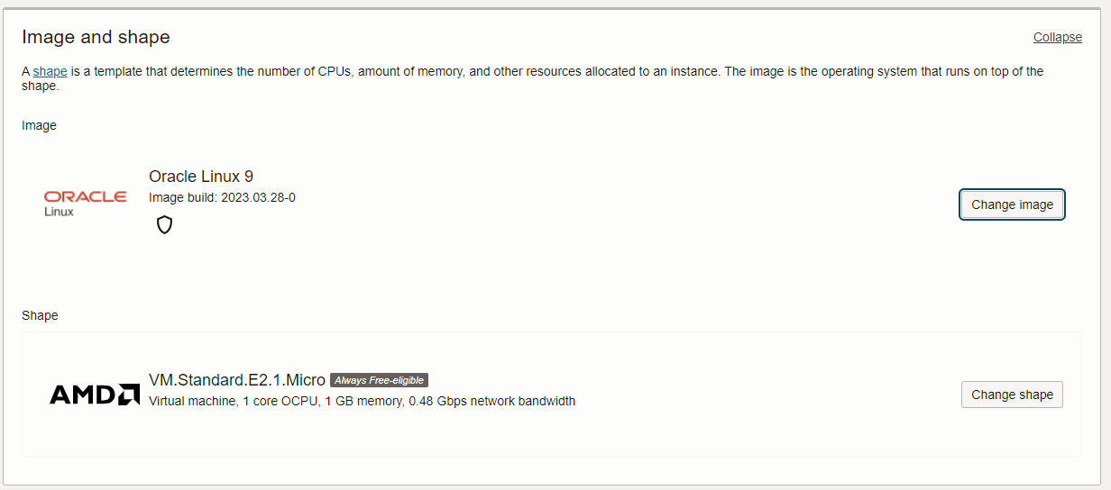 Tela de instâncias - escolhendo SO