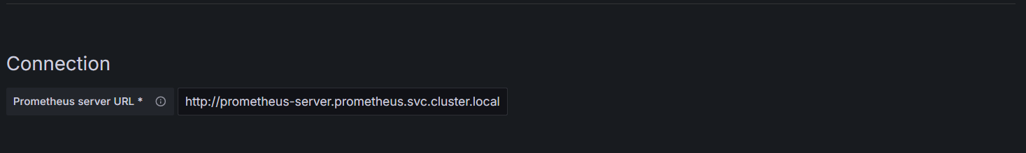 Grafana: Set Prometheus server URL