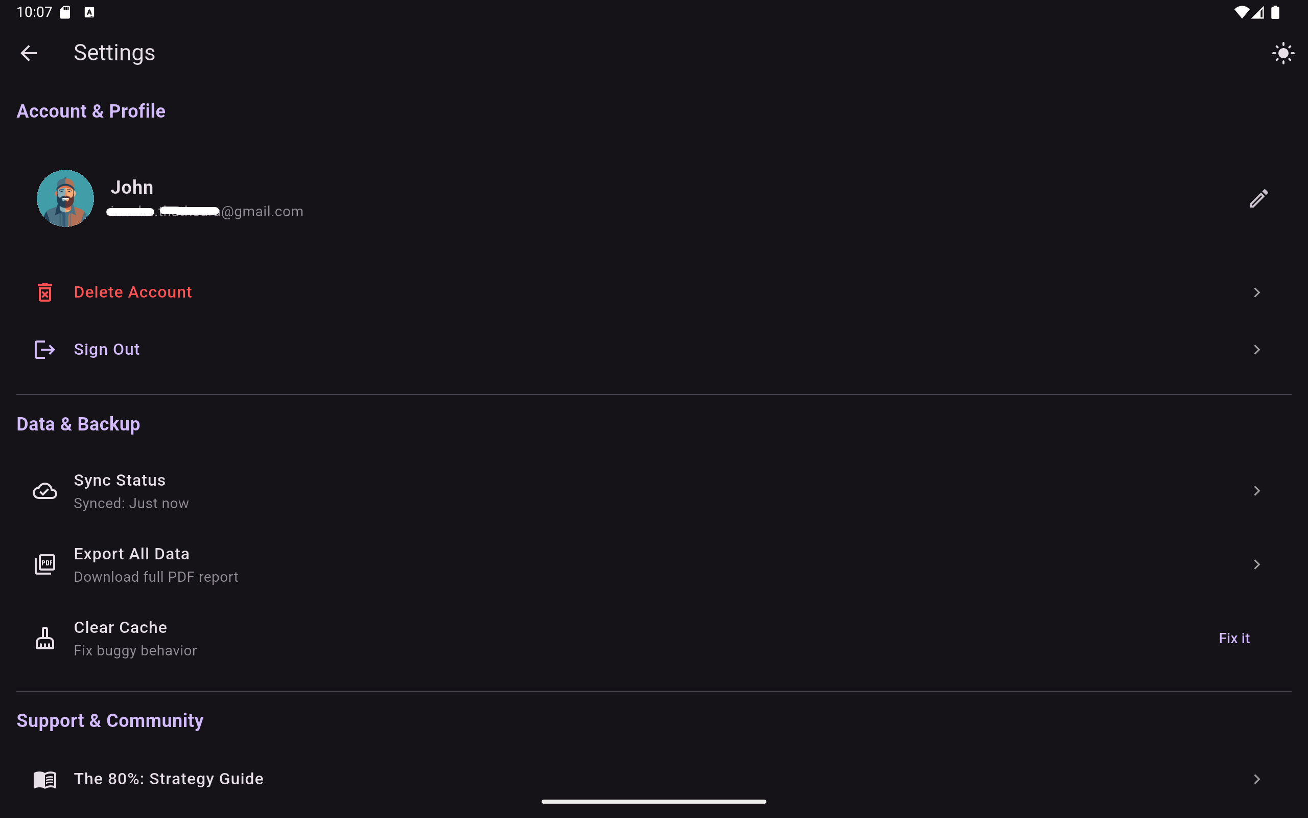 DarkMode Settings
