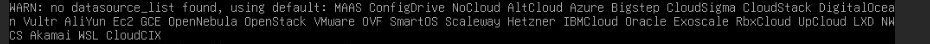 A line from the log file describing how the field datasource_list wasn&rsquo;t found.