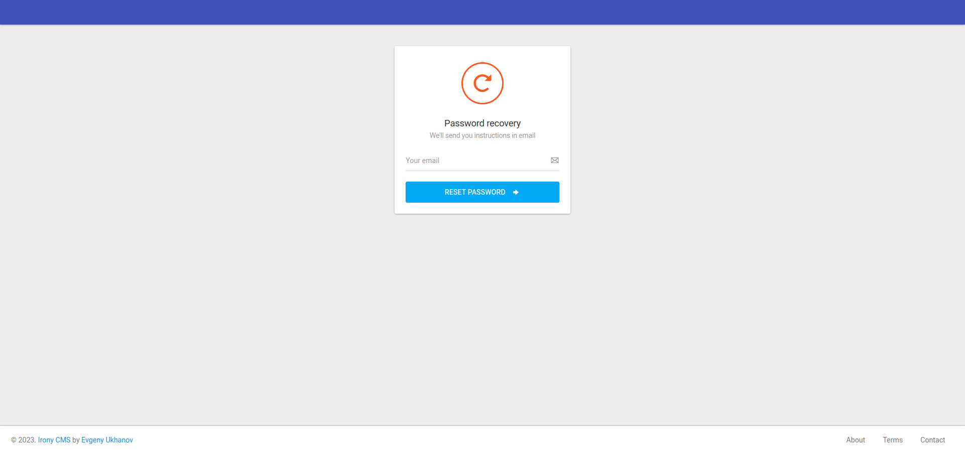 Forgot Password Page
