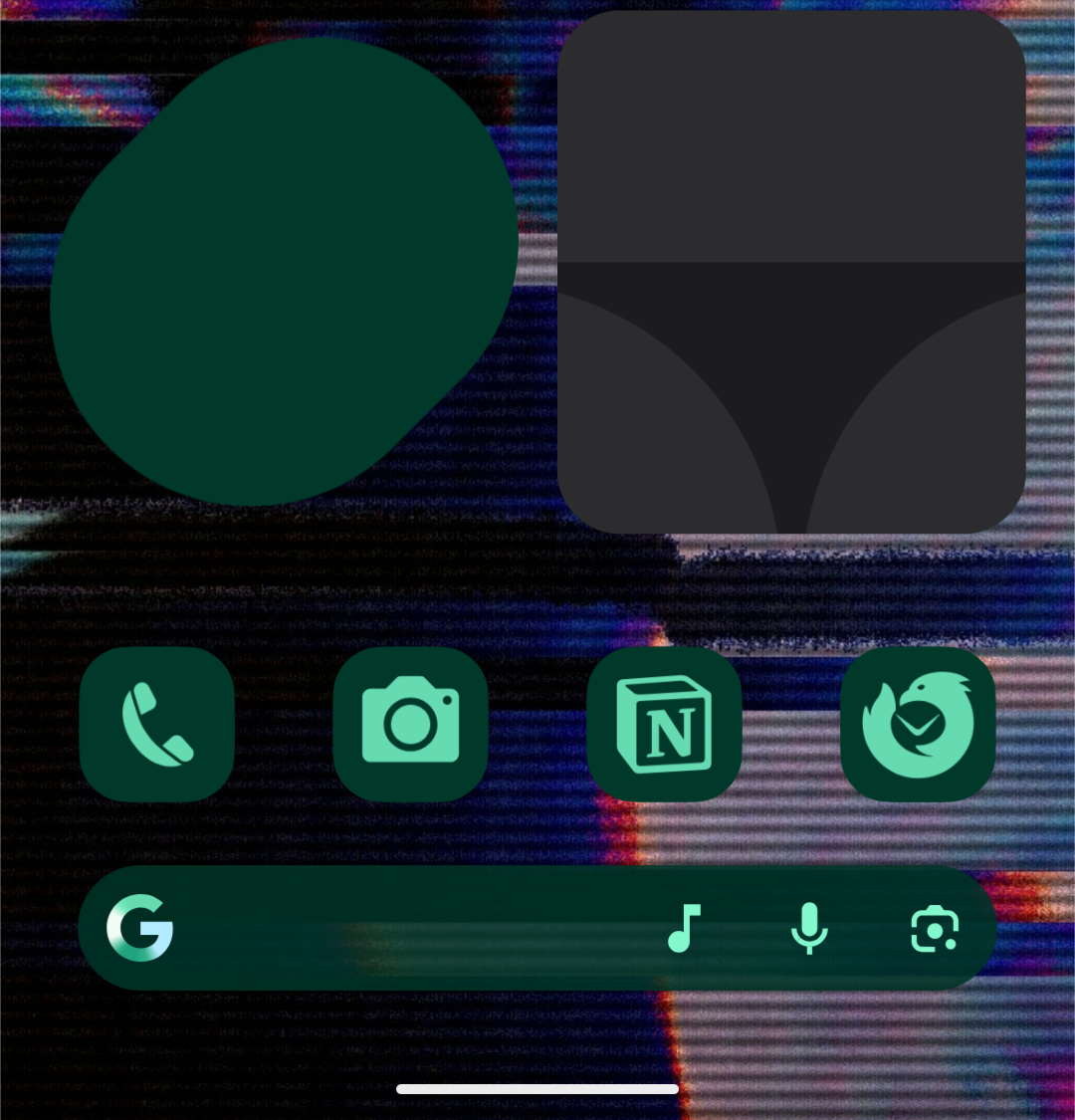 Screenshot: widgets rendering incorrectly after exiting desktop mode (only fixed after reboot).