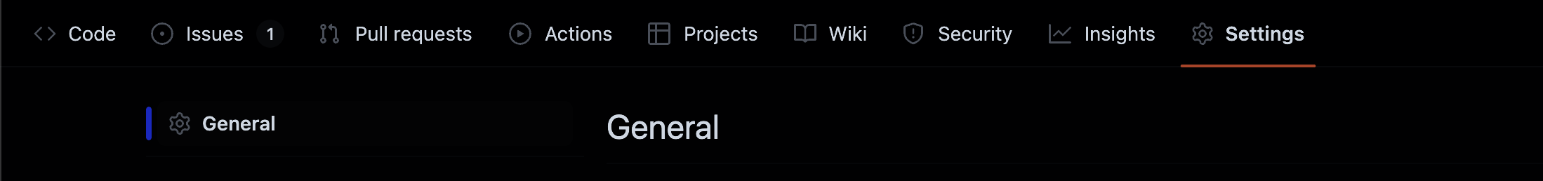 Seccion settings github