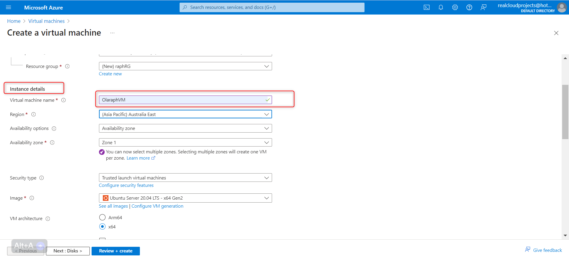 virtual machine a name