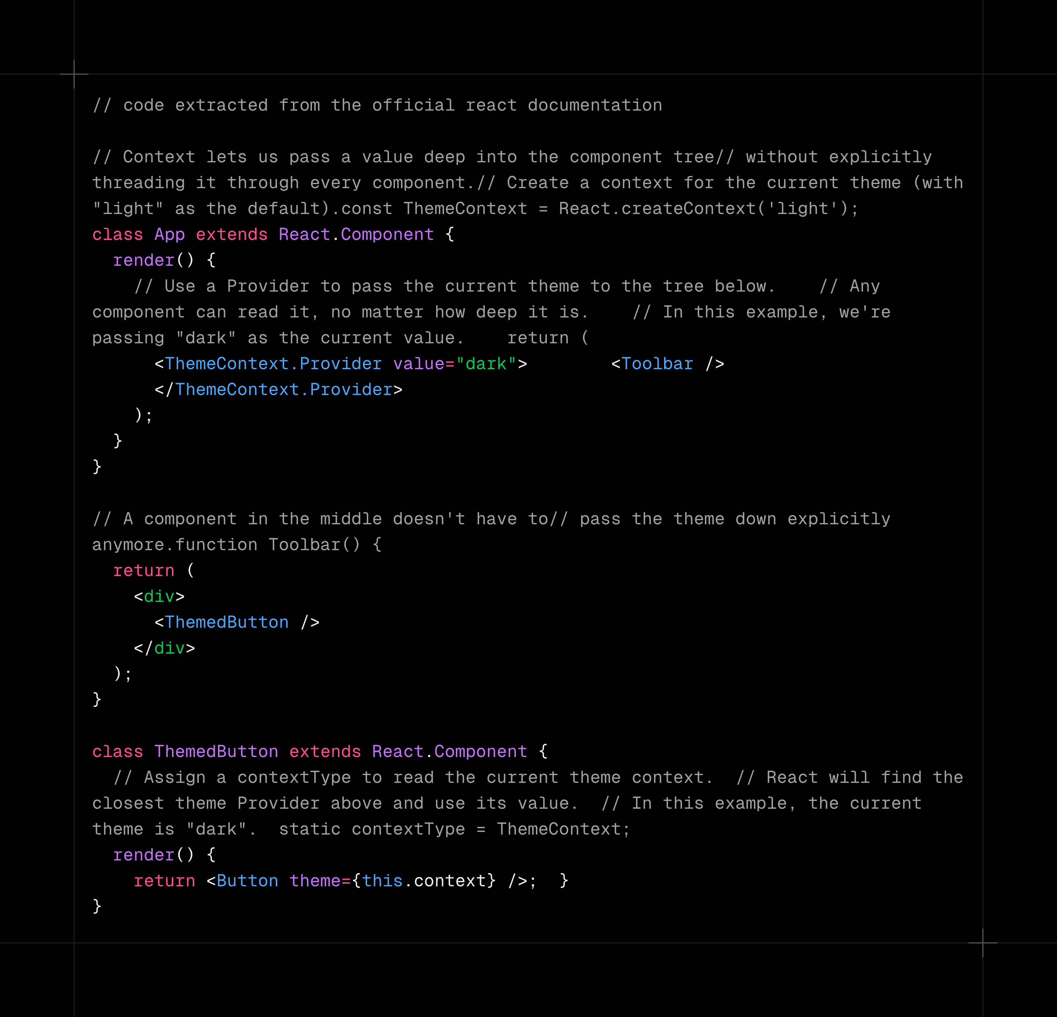 old react context managing