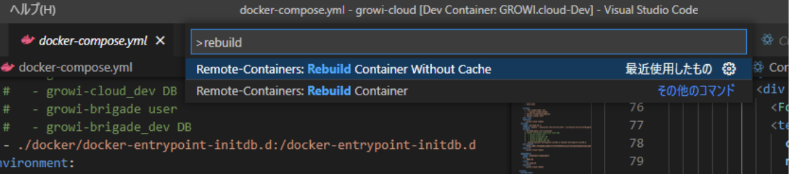 Rebuild Container