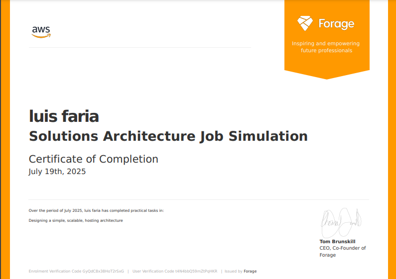 AWS Solutions Architect Certificate