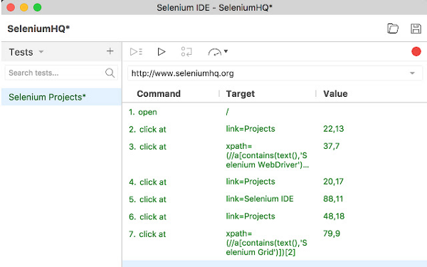 Selenium IDE